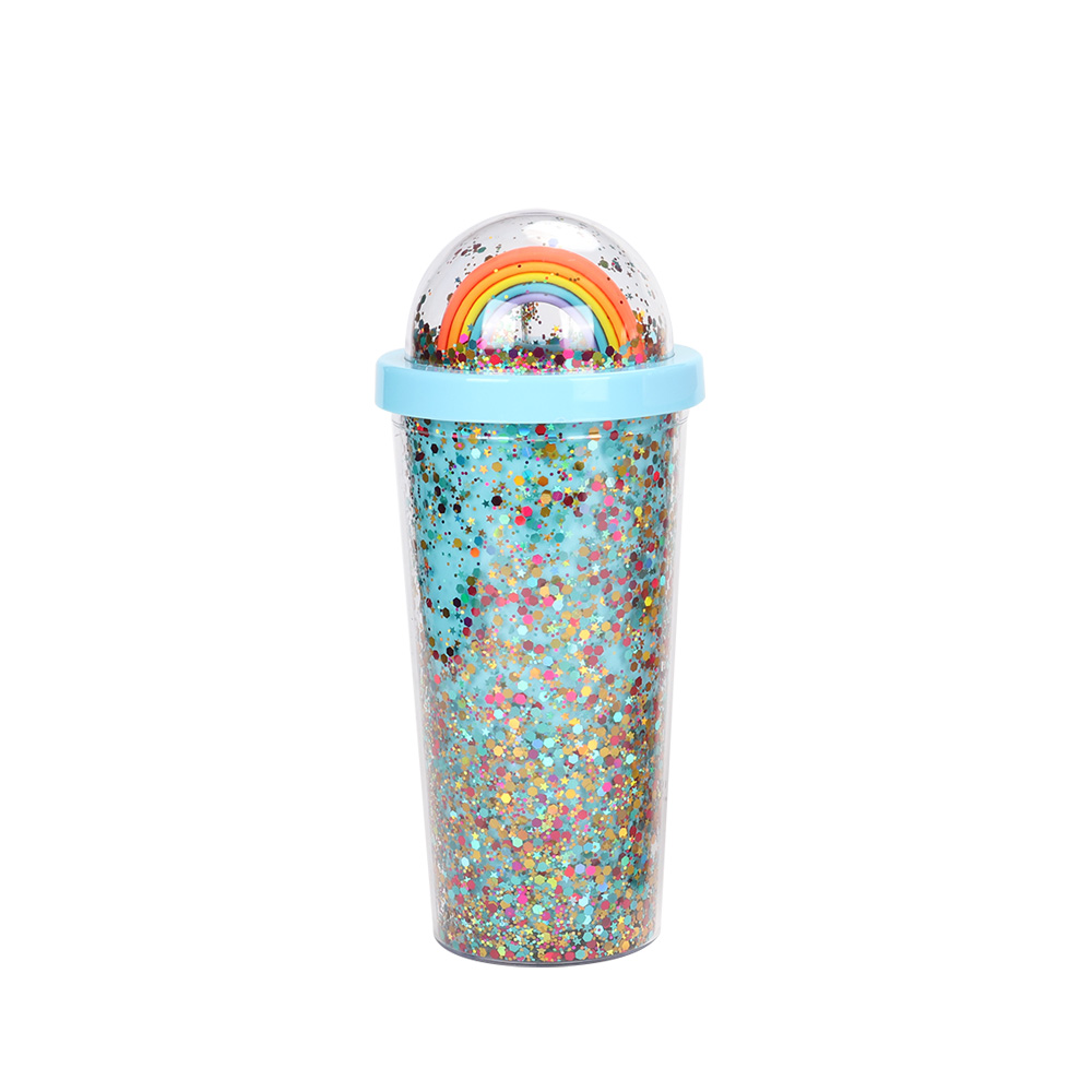 Cartoon plastic straw cup